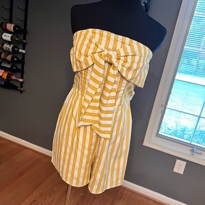 Striped yellow romper M